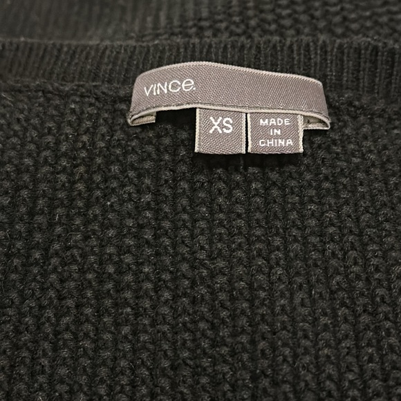 Vince cashmere cotton seed stitch waffle knit boxy relaxed fit pullover sweater - Picture 15 of 16